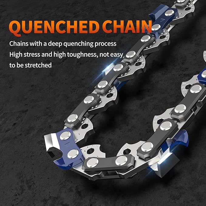 3Pcs 16 Inch Chainsaw Chain, 3/8" LP Pitch .043" Gauge 56 Drive Links,Replacement Chains for Portable Mini Chainsaw, Guide Saw Chain for Chainsaws (16"-56DL-3/8"LP .043"-3pcs)