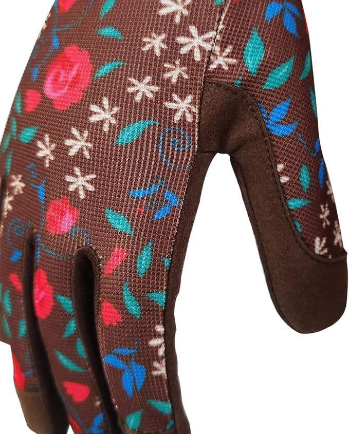 Gardening Gloves for Women, Synthetic Leather Comfortable Breathable Non-Slip Flexible,for Gardening/Yard/Working