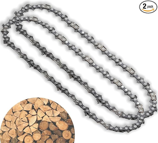 (2PK) 8 Inch Replacement Chainsaw Chain - 3/8" LP Pitch .043" Gauge 33 Drive Links – 8 in Pole Saw Chains R33 Replaces for Ryobi P4360, RY43160, P4361 / Worx WG349 WG349.9 and More
