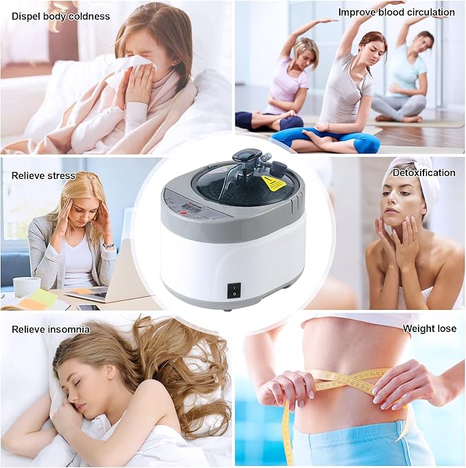 Smartmak Full Size Steam Sauna, One or Two Person Whole Body Large Space Home Spa, 4L Steamer Included- BlackGrey