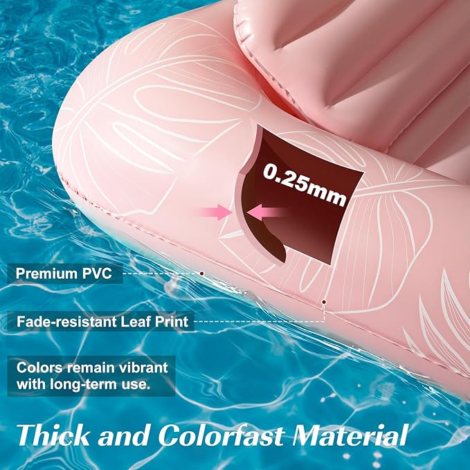 HeySplash Pool Lounger Float for Adult, Inflatable Pool Floats Bed Cooling Contour Lounger Rafts, Water Rafts for Lake, Outdoor Beach Pool Party