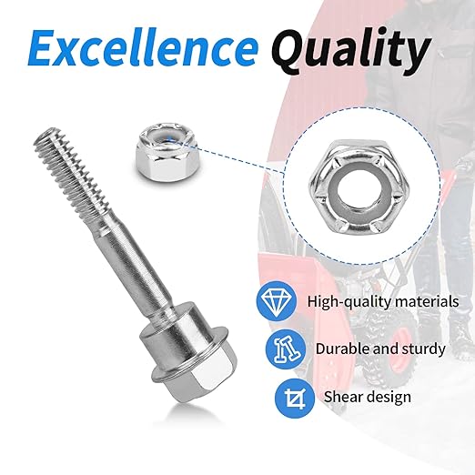 588077502 Snowblower Shear Pins Bolts - for Husqvarna Snow Blower Replacement Parts, Snow Blower Shear Bolts Kit Compatible with Husqvarna Two Stage Snow Blowers 570XP, 575XP, 580790401 (Pack of 8)