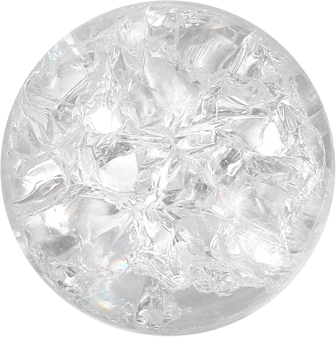 uxcell 30mm/1.2" Crystal Sphere Ball Ice Cracked Glass Solid Decorative Sphere Crystal Ball Prop Ornament for Feng Shui Divination Fortune Telling Tabletop Fountain Decoration, Clear