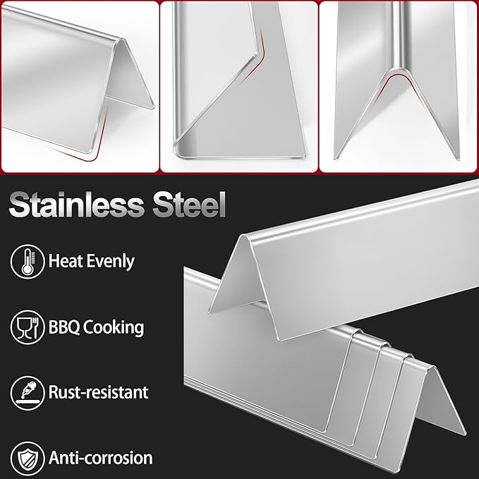 GasSaf 22.5 inch Flavorizer Bars for Weber 7536, Grill Parts for Spirit 300 E310 E320 S310 S320, Spirit 700, Weber 900, Genesis Silver B C, Genesis Gold B C, Grill Flavor Bars for 7537 65903 (5-Pack)