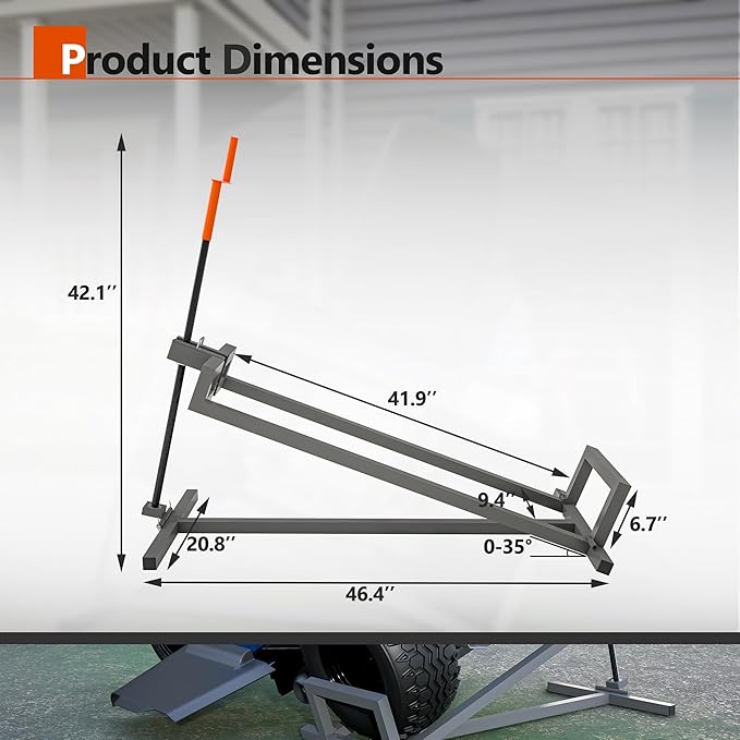 Lawn Mower Lift Jack Heavy Duty Ride on Lawn Mowers & Garden Tractors,Quick 3-Minute Installation Foldable Riding Lawn Tractor Lift with Manual and Power Tool Handles(Grey)