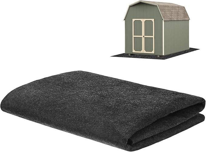 3 mm Thickened Outdoor Storage Shed Mat, 3x6 ft Waterproof Shed Flooring Mat for Patio Furniture Floor Protecting from Wear/Liquid/Dust/Oil, Non-Slip Felt Rubber Rug Pad [Grey]