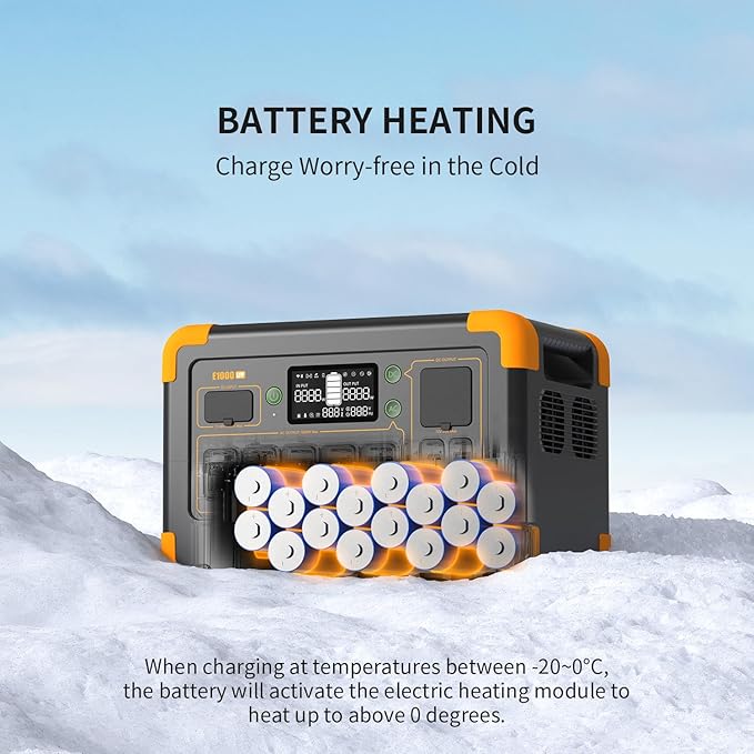 pecron Solar Generator E1000LFP with 300W Solar Panel, 1024Wh/1800W LiFePO4 Battery Backup, Portable Power Station Expandable to 4096Wh, Fast Charging Power Station for Emergencies, Camping, RV