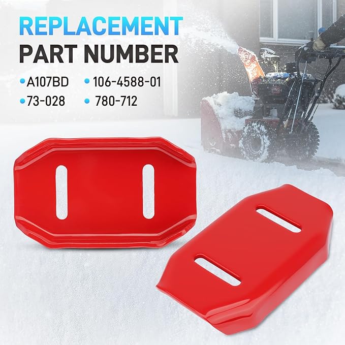 2PCS 106-4588-01 Snowblower Skid Shoes with Mounting Hardware Compatible with Toro Power Max Model 724 726 826 828 926 928 1028 1128 37770 37771 37772 38595 38629 Replace# A107BD 780-712