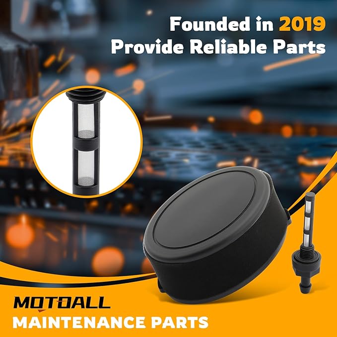 MOTOALL 2pcs 951-10651 Air Filter Gas Fuel Tank Nipple Outlet Line Screen for MTD 951-14262 751-10794 751-14262 for Cub Cadet for Craftsman for Troy Bilt Snow Blower with 951-10794 Air Filter