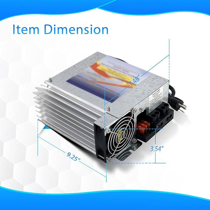 MINJIANG RV Power Converter, PD9270 PD9270V 70Amp RV Inverter Converter Charger with Charge Wizard Inteli-Power 9200 Series Converter/Charger for RV Camper Caravans 120V to 12V