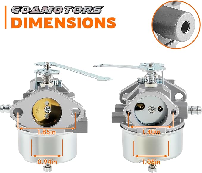 632325 Carburetor with Fuel Filter Fuel Line Compatible with Tecumseh 632325 HHM80 HM80 HM100 1072 Carb Snow Blower Carburetor Replacement