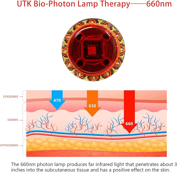 UTK 5X Deeper Infrared Sauna Blanket, Sauna Blanket for Detox & Relaxation with Red Light Therapy, Natural Jade & Tourmaline Stone, 660nm Photon, Portable Sauna for Muscle Pain Relief Home Women Men
