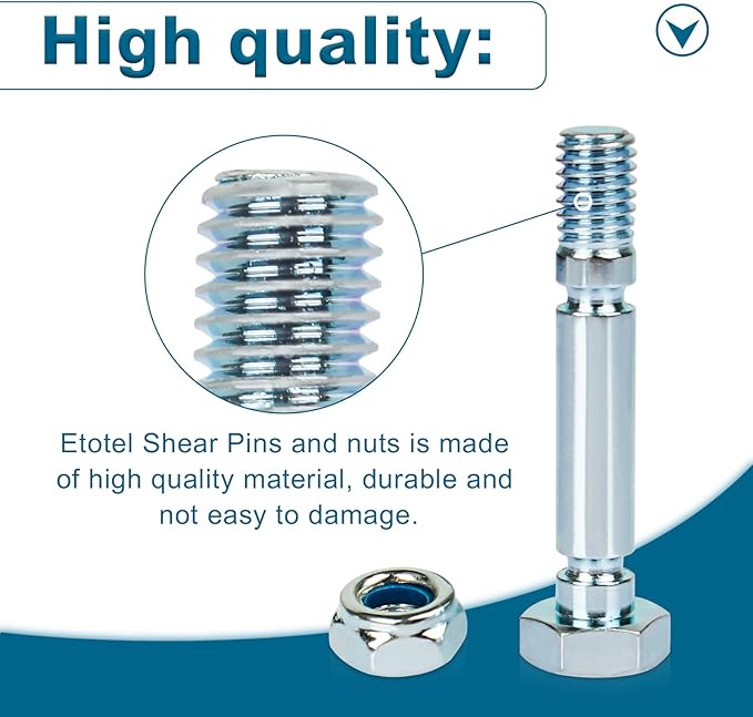 Snowblowers Shear Part 303160355P / 303160355 Compatible with Powersmart Snow Blower Shear Pins Set - 4 Pack