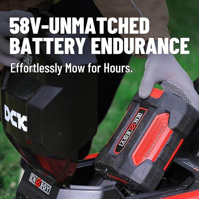 58V 21" Cordless Electric Lawn Mower - Self-Propelled, Brushless Motor, 3-in-1 (Mowing/Collecting/Mulching), 7 Cutting Heights, Foldable Handle, LED Light, 7.5Ah Battery + 8A Fast Charger Included