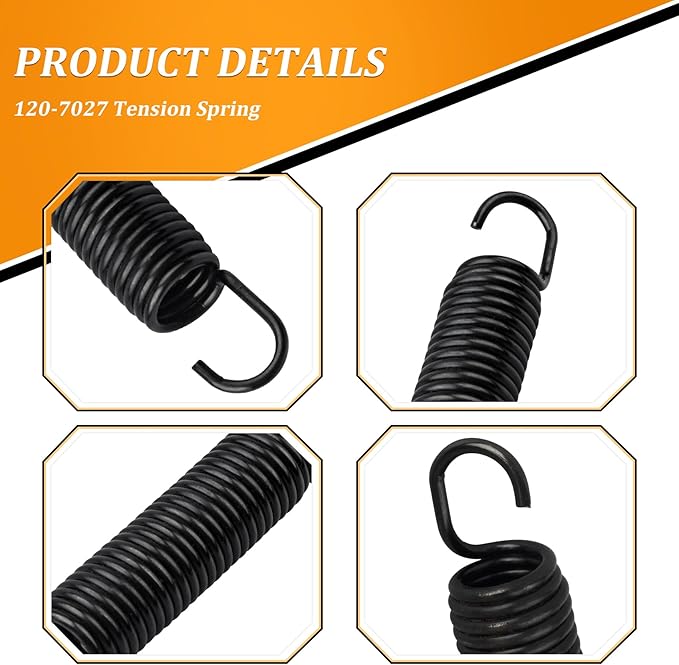 120-7027 Tension Spring, Fits for Toro Timemaster&Quest Lawn Mower Series 20199 20200 21199HD 21200 22200 22205 TE 22210 74670 74675 74680 74781 74784 74798, Replacing Commercial ECS180CKA30000