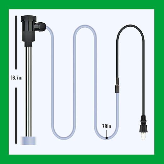 1800W Immersion Water Heater for pool & Hot Tub – Portable Fully Submersible Electric Heater with Wifi Timer & Temp Control for Inflatable Pool, Above Ground Pool, Spa, bucket & Bathtub