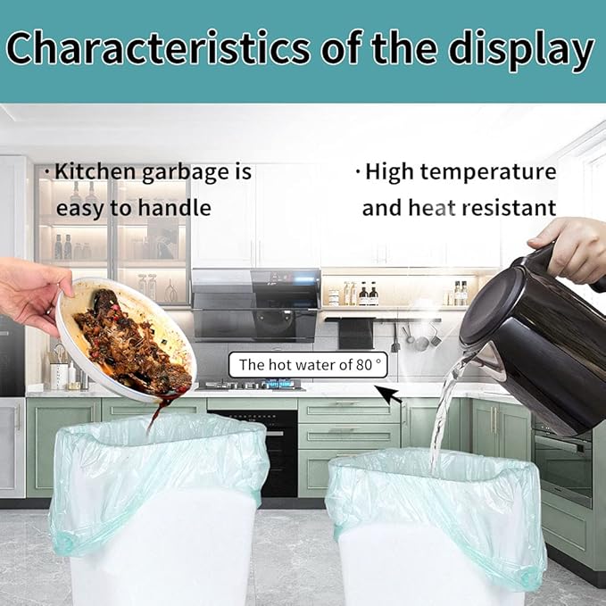 Trash Bags, 5 Rolls/100 Counts Small Garbage Bags for Office, Kitchen,Bedroom Waste Bin,Colorful Portable Strong Rubbish Bags,Wastebasket Bags…
