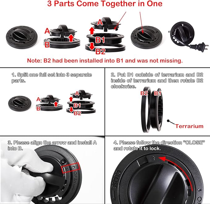 REPTIZOO 45 Gallon Glass Reptile Terrarium 24" x 18" x 24" Knock-Down Reptile Tank with Double Hinge Door and Top Screen Ventilation Easy Assembly Terrarium