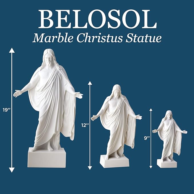 Deseret Book Company - BELOSOL - Christus Statue - Jesus Sculpture - Christian Living - Easter Decor - Home Decorations (19 inch)