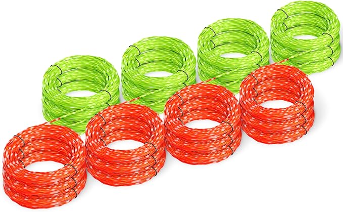 12 Pack AL2420PD Replacement Twisted Trimmer Line Compatible with All EGO 15-Inch String Trimmers Weed Eater, Dual Color Pre-Cut 0.095" 168Ft Weed Wacker String line for EGO Trimmers String