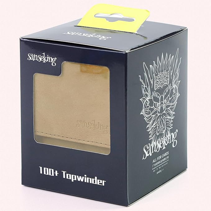 Magic Card Deck Box for MTG Single Deck Card Box fits 100+ TCG Sleeved Cards Soft Leather Card Box Top loading Card Boxes Magic Gift for MTG TCG CCG (Vertical,Brown)