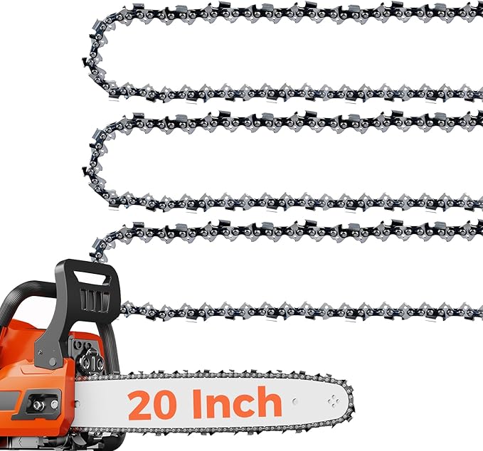 20 Inch Chainsaw Chain .325" Pitch .058" Gauge 76 Drive Links for Blue Max 53543, 8901, 8902 (3 Packs) (21YOP-6)