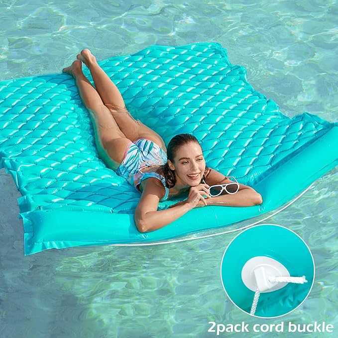 Jasonwell Floating Mat Pool Floats - Giant Inflatable Pool Float Lake Raft Lounge Floating Water Mat for Swimming Pool Floatie Lounger Beach Pool Party Toy for Adults & Kids