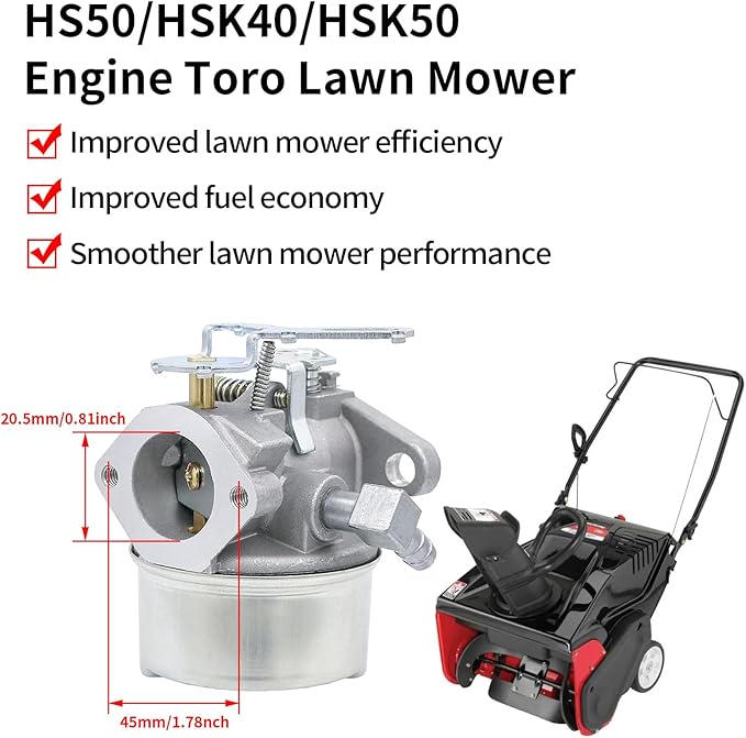 HSSK50 Carburetor for Tecum seh HS50 HSK40 HSK50 HSSK40 HSSK55 for Ariens ST504 ST524 4HP 5HP Engines 521 524 Snowblowers 38040