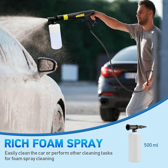 Pressure Washer Power Washer with Touch Screen, 5000PSIIMAX, 4 Quick Connect Nozzles and Foam Cannon, High Pressure Cleaning Machine for Cars/Fences/Driveways/Patios