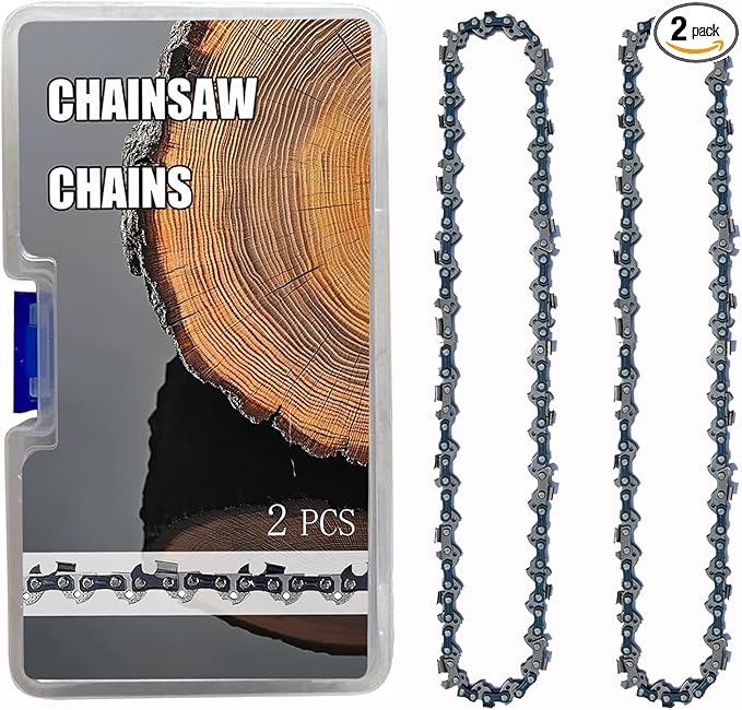 2PC 16 Inch Chainsaw Chains 3/8"LP Pitch .043" Gauge 56 Drive Links for EGO Power+ CS1604 / CS1613 / CS1600 / CS1610 / CS1611 16-Inch 56V Chainsaw, Replacement for Dewalt DCCS690-49162715, DWO1DT616