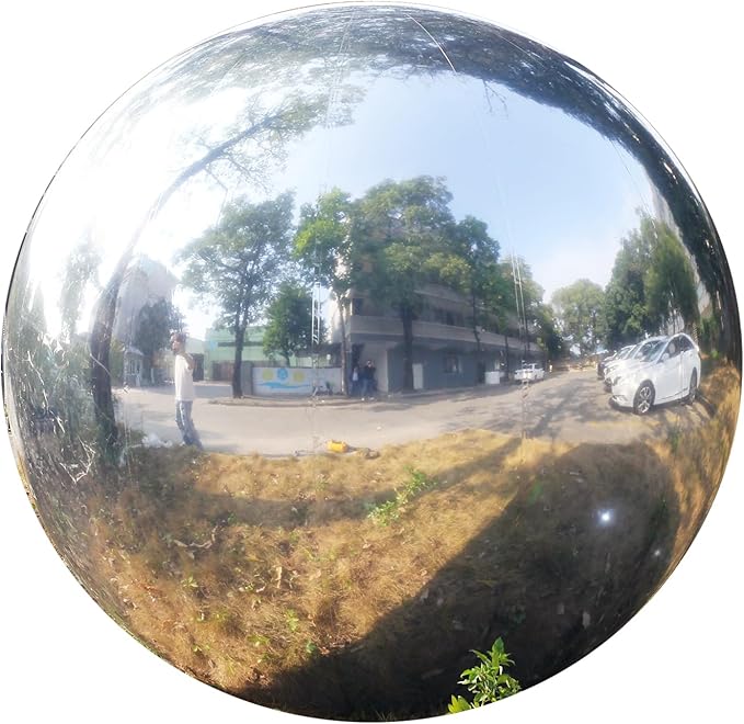 Generic Big Shiny Balls Giant Inflatable Mirror Balls for Events & Decor - Party, Advertising, Shows, Stage Decoration - Hanging & Standing-Various Sizes & Colors - Silver (1.0m/3.28ft)