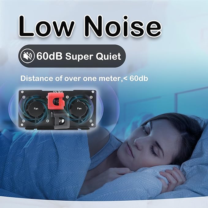 2AC 2000W Pure Sine Wave Inverter, Convert DC 12V to AC 110V 120V, 18W USB, and 30W Type-C Charging Ports, Car Solar Power Inverters for Truck, Home, Vehicles, RV