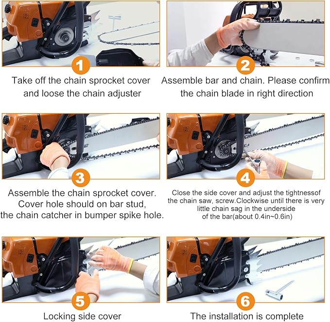 660V 36 Inch Gas Chainsaw for MS660 G660 066 For Stihl G660 NS892, 92cc 2-Cycle 5.2KW 7HP Powerhead with 36" Bar & Chain, OEM Code Compatible, All Parts Replacement