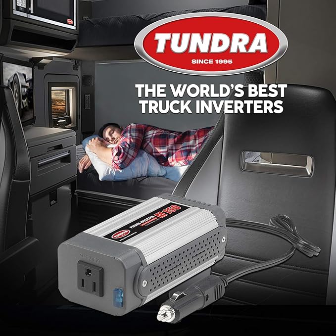 Tundra M Series - Truck Power Inverter - Modified Sine Wave 150W / 12 Volts DC to 120 Volts AC - M150