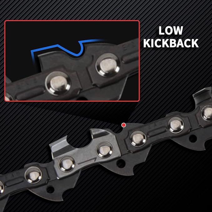 E & S 3 Pack 10 Inch Chainsaw Chain 3/8" LP Pitch .043" Gauge 40 Drive Links Semi-Chisel Chain Saw Chains for Husqvarna, Poulan, Craftsman, Greenworks and More Chainsaw Brands