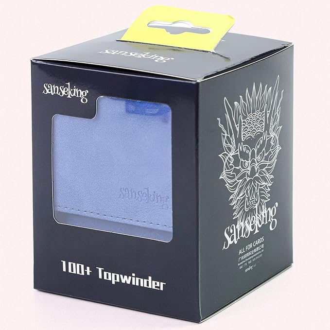 Magic Card Deck Box for MTG Single Deck Card Box fits 100+ TCG Sleeved Cards Soft Leather Card Box Top loading Card Boxes Magic Gift for MTG TCG CCG (Vertical,Light Blue)