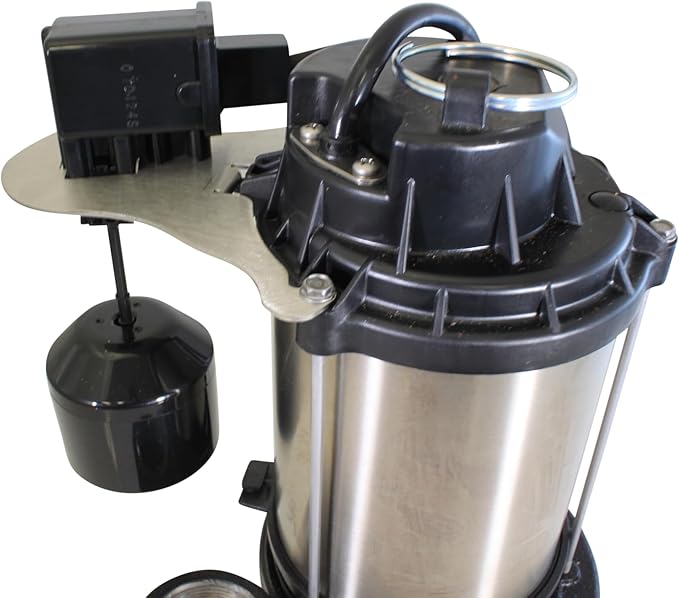 Wayne 3/4 HP Heavy Duty Submerisble Cast Iron and Stainless Steel Sump Pump with NEW Switch - Removes up to 5,490 Gallons of Water Per Hour