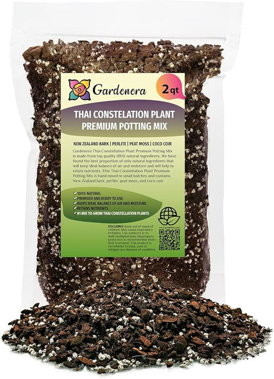 Thai Constellation Monstera Soil Mix - Specially Formulated for Strong Root Development - 2 Quart