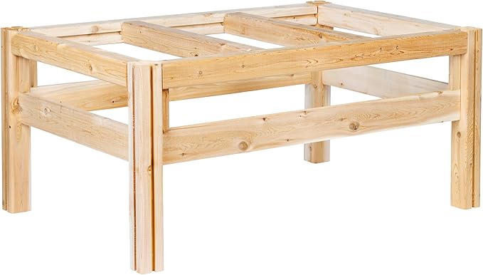 Greenes Fence Six Bucket Elevated Cedar Wood Garden Frame, 43 in. x 28 in. x 20 in. - Made in USA with North American Cedar