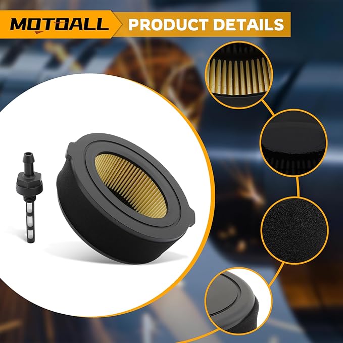 MOTOALL 2pcs 951-10651 Air Filter Gas Fuel Tank Nipple Outlet Line Screen for MTD 951-14262 751-10794 751-14262 for Cub Cadet for Craftsman for Troy Bilt Snow Blower with 951-10794 Air Filter