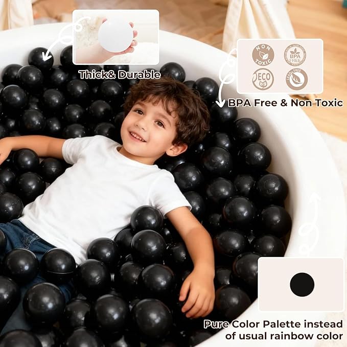 TRENDPLAY Plastic Balls for Ball Pits - Hollow Balls- Safe and Exciting Playtime - Perfect for Baby Pools, Birthday Party Decoration