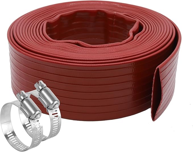Eastrans 1 1/2 IN x 50 FT Pool Backwash Hose, Extra Heavy Duty Discharge Hose,10 Bar Working Pressure, 30 Bar Burst Pressure,Wall Thickness 1.9mm, High pressure resistance,Ultra Strong Wear Resistance