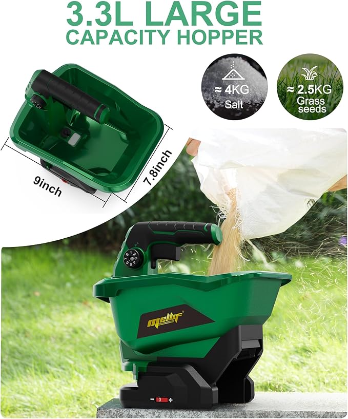 Handheld Power Spreader Compatible with Makita 18V Battery(Tool Only), Cordless Seed Spreader Available Year-Round, Electric Lawn Spreaders for Grass Seed, Fertilizer, Salt, Ice Melt, Feed