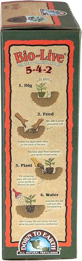 Down to Earth Organic Bio-Live Fertilizer Mix 5-4-2, 5 lb