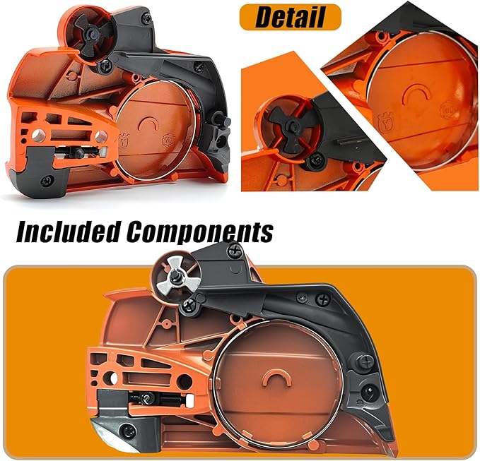 455 Clutch Cover with Brake For Husqvarna 455, 455E, 460,461 Chainsaws - Replaces OEM Part # 537286301 - Durable Replacement Cover with Brake Mechanism 537 286 301