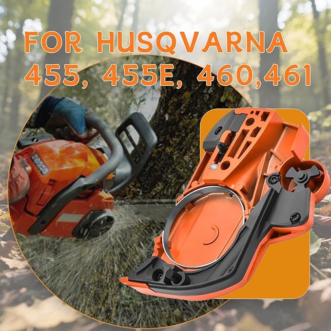 455 Clutch Cover with Brake For Husqvarna 455, 455E, 460,461 Chainsaws - Replaces OEM Part # 537286301 - Durable Replacement Cover with Brake Mechanism 537 286 301