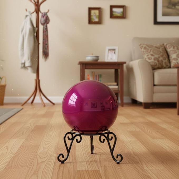 Decorative Garden Gazing Ball, Home Garden Gazing Globe Mirror Balls, Polished Stainless Steel Shiny Sphere, Ideal As a Housewarming Gift (Dia:25cm/10 inches)