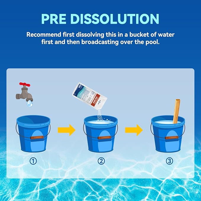 12LBs Pool Shock 68% Calcium Hypochlorite-Chlorine Granular Sanitizer-Kills Bacteria, Algae & Microorganisms-for Inground Pools, Above Ground Pools, Hot Tubs & Spas-1 lb Bag (12-Pack)