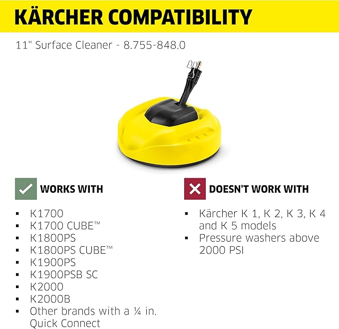 Kärcher Surface Cleaner for Pressure Washers, 2000 PSI - Quick-Connect