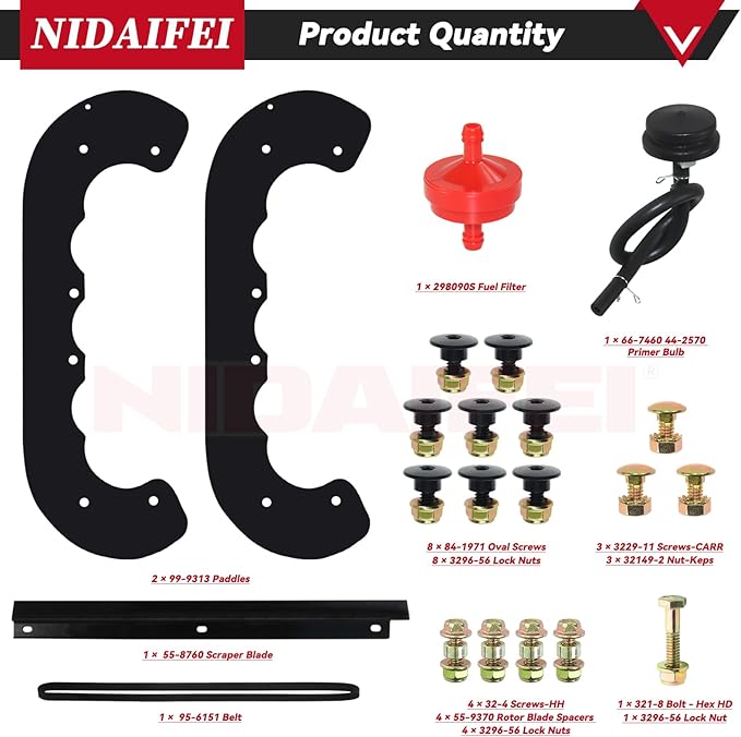99-9313 Snow Blower Paddles with 55-8760 Scraper 95-6151 Belt Replaces 125-1128 55-9250 55-9251 559252 880771 for Toro Power Clear CCR2000 CCR2400 CCR2500 CCR3000 CCR3600 CCR3650 Snowthrowers